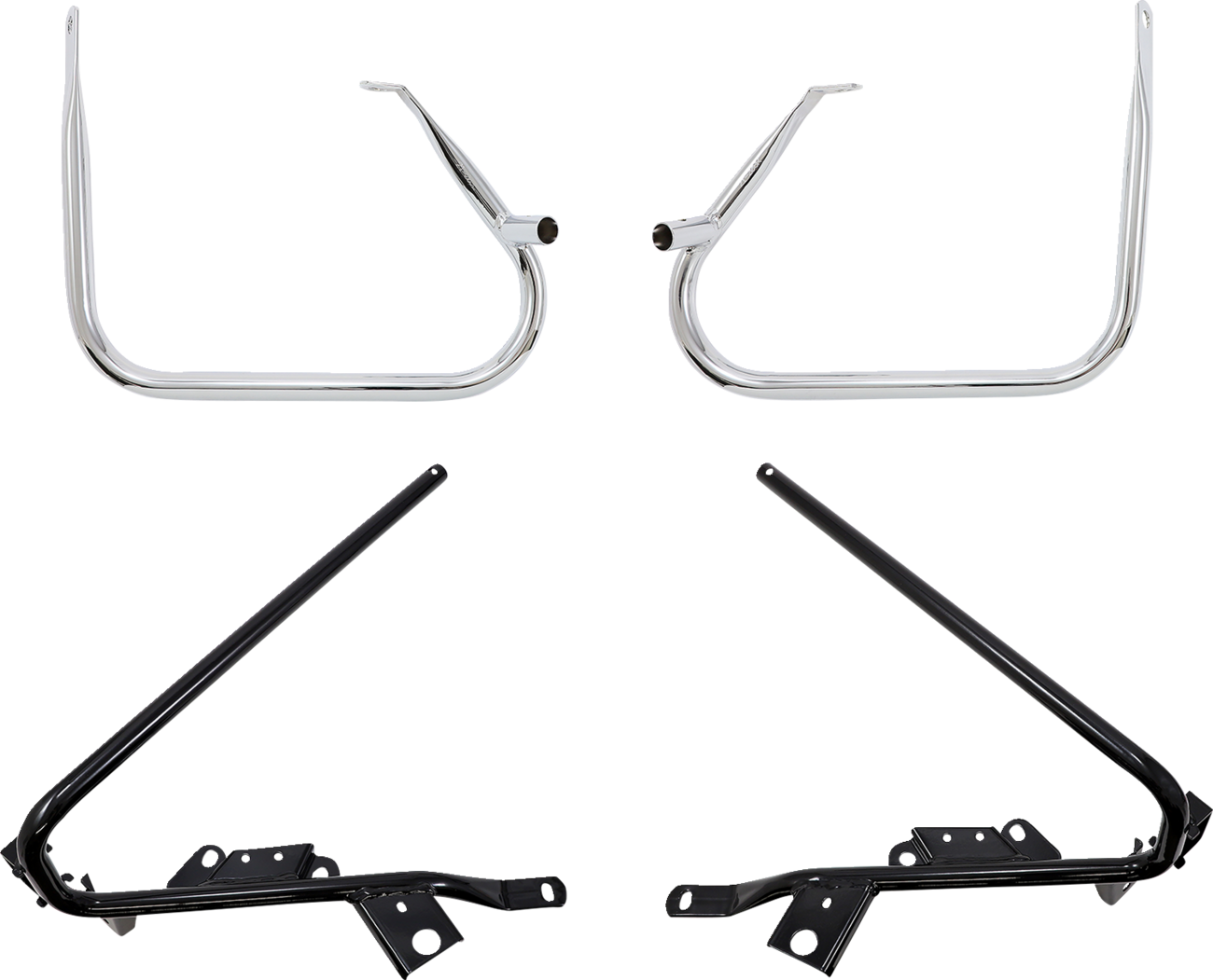 Drag Specialties Chrome Saddlebag Supports 2009-2013 Harley Road Glide FLTR