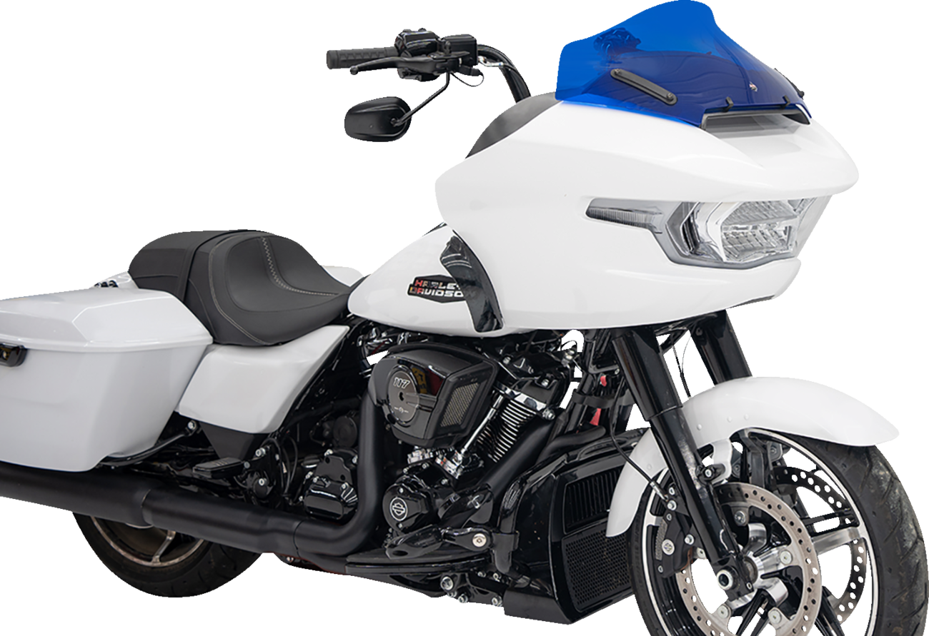 Klock Werks Kolor Flare 10" Blue Windshield for 2023-2024 Harley Road Glide FLTR