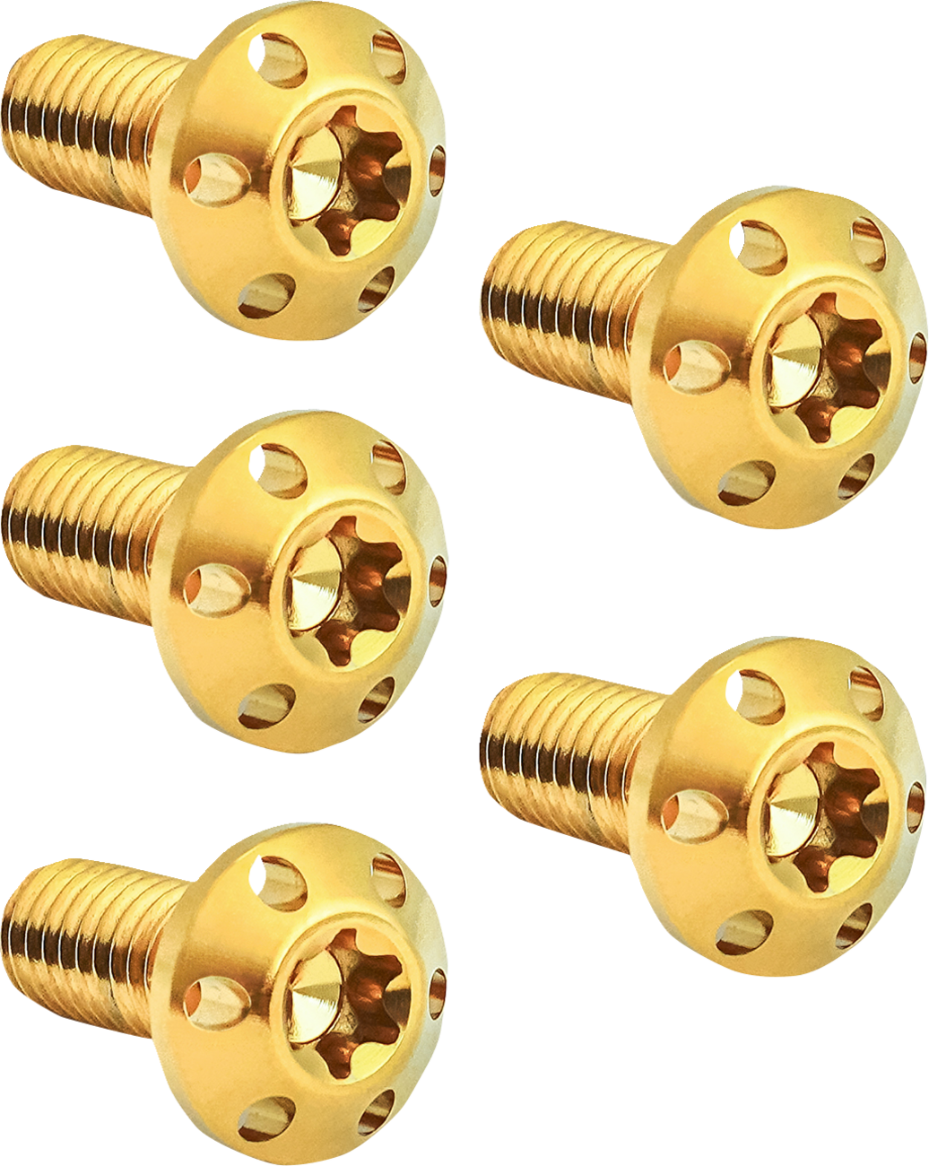 Arlen Ness Gold 3/8"-16 x 1" Rear Hub-Mount Brake Rotor Bolt Kit for Harley