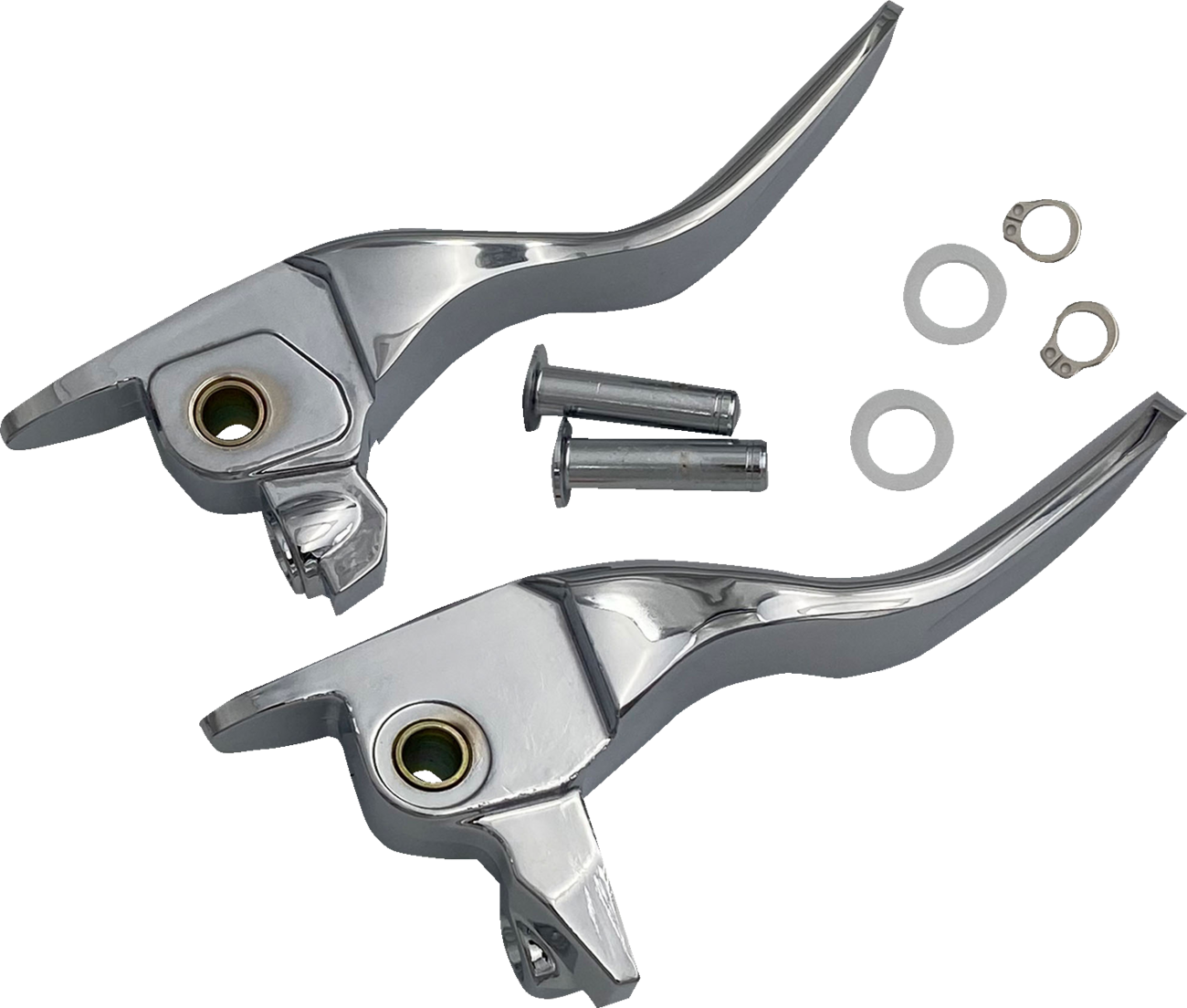 Drag Specialties Short Chrome Brake Clutch Hand Levers 2017-2020 Harley Touring