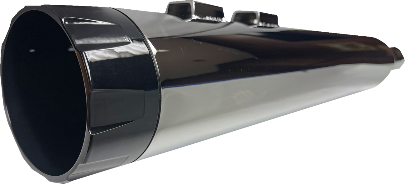 Bassani 4.5" Straight Can Chrome Slip On Mufflers for 1995-2016 Harley Touring