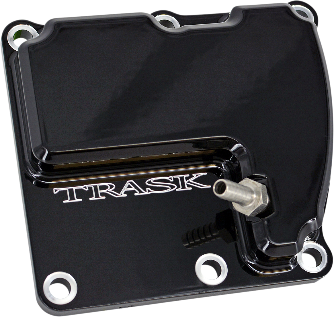 Trask CheckM8 Black Vented Transmission Top Cover 17-22 Harley Touring Softail