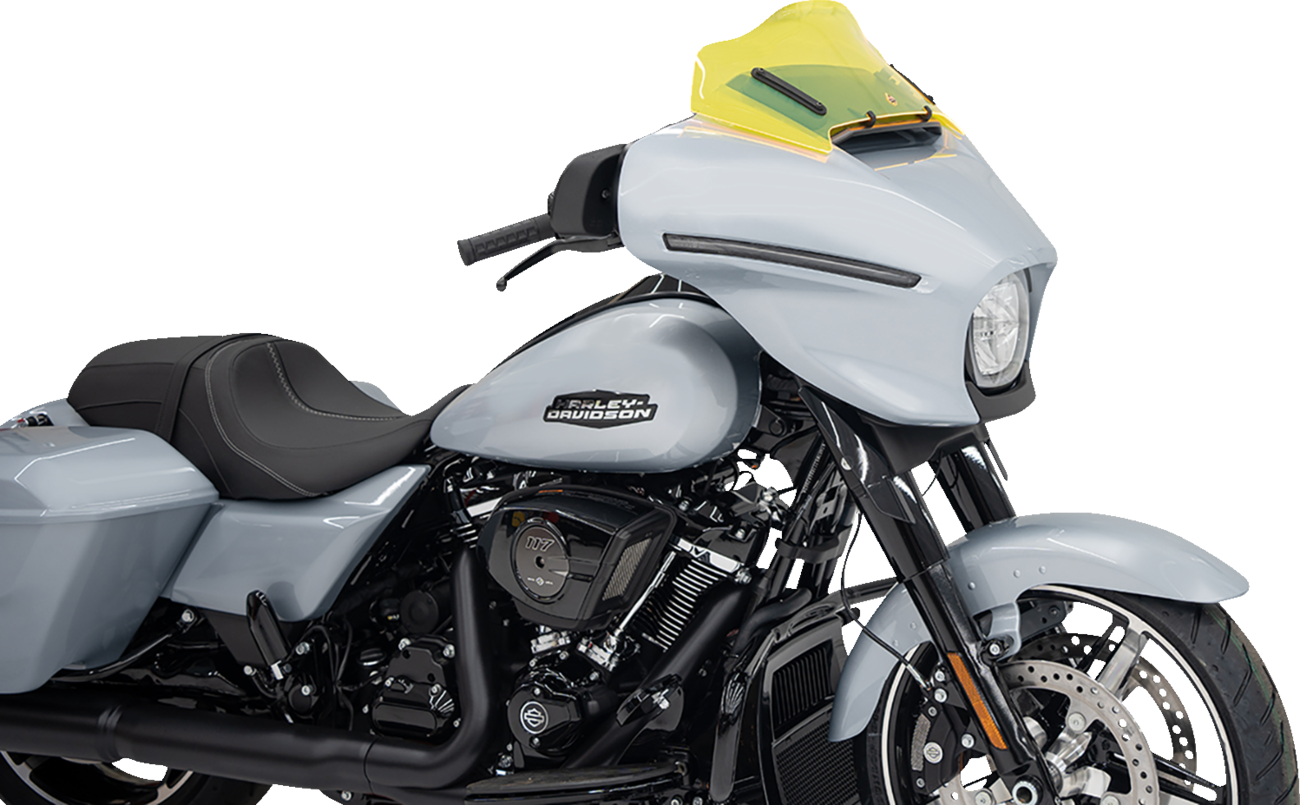 Klock Werks Kolor Flare 8" Yellow Ice Windshield for 2023-24 Harley Street Glide