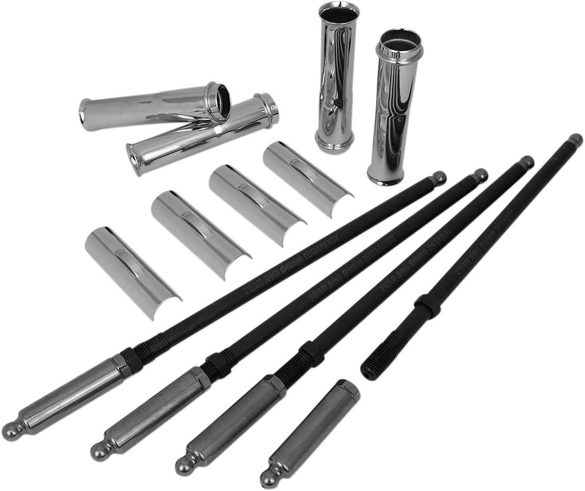 Gloss Black Pushrod Tube Cover Kit For Harley Dyna Softail Sportster 1999-2017