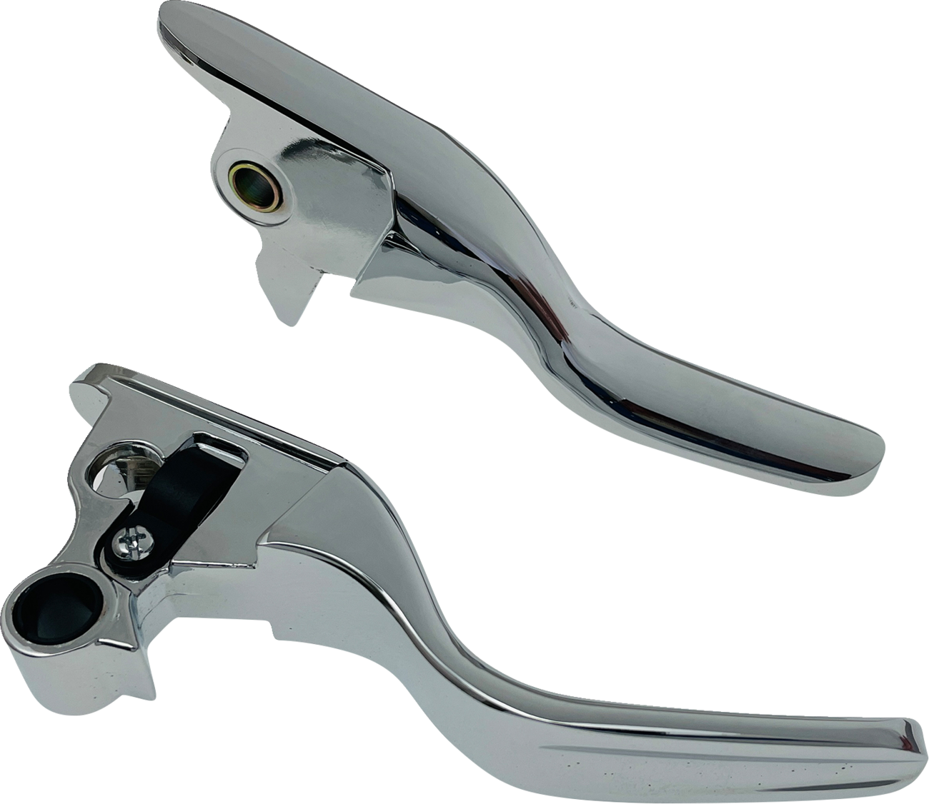 Drag Specialties Short Chrome Brake Clutch Hand Levers 2018-2024 Harley Davidson