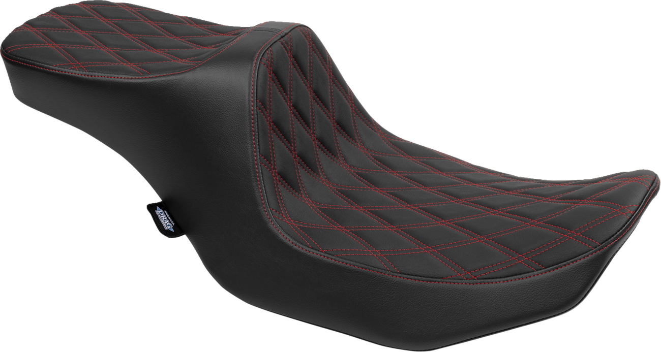 Drag Specialties Predator III Red Diamond Seat for 2023-2024 Harley Touring FLHX