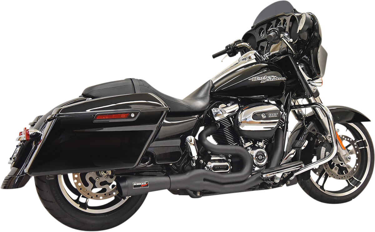 Bassani Road Rage II Black 2-1 Mid-Length Exhaust 2017-2021 Harley Touring