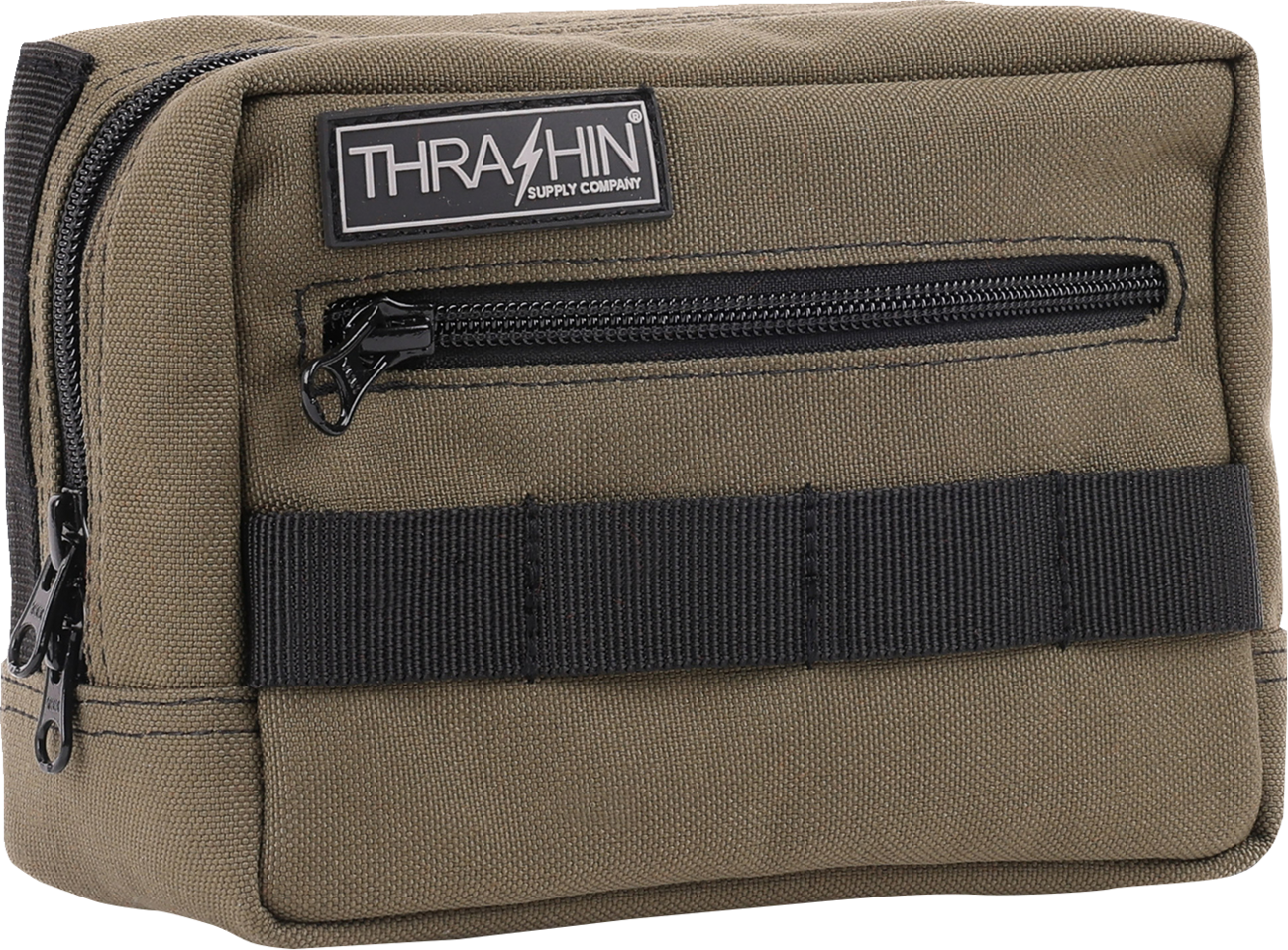 Thrashin Supply Green Motorcycle Handlebar Storage Bag Harley Davidson THB-0007