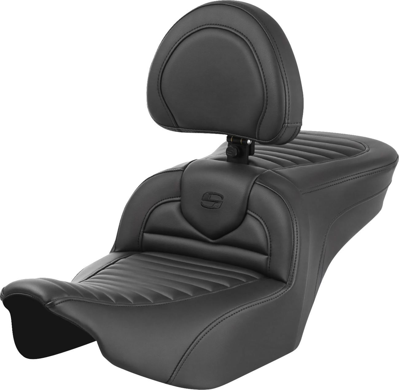 Saddlemen Roadsofa Tuck n Roll Gel Seat w/ Backrest for 2023-2024 Harley Touring