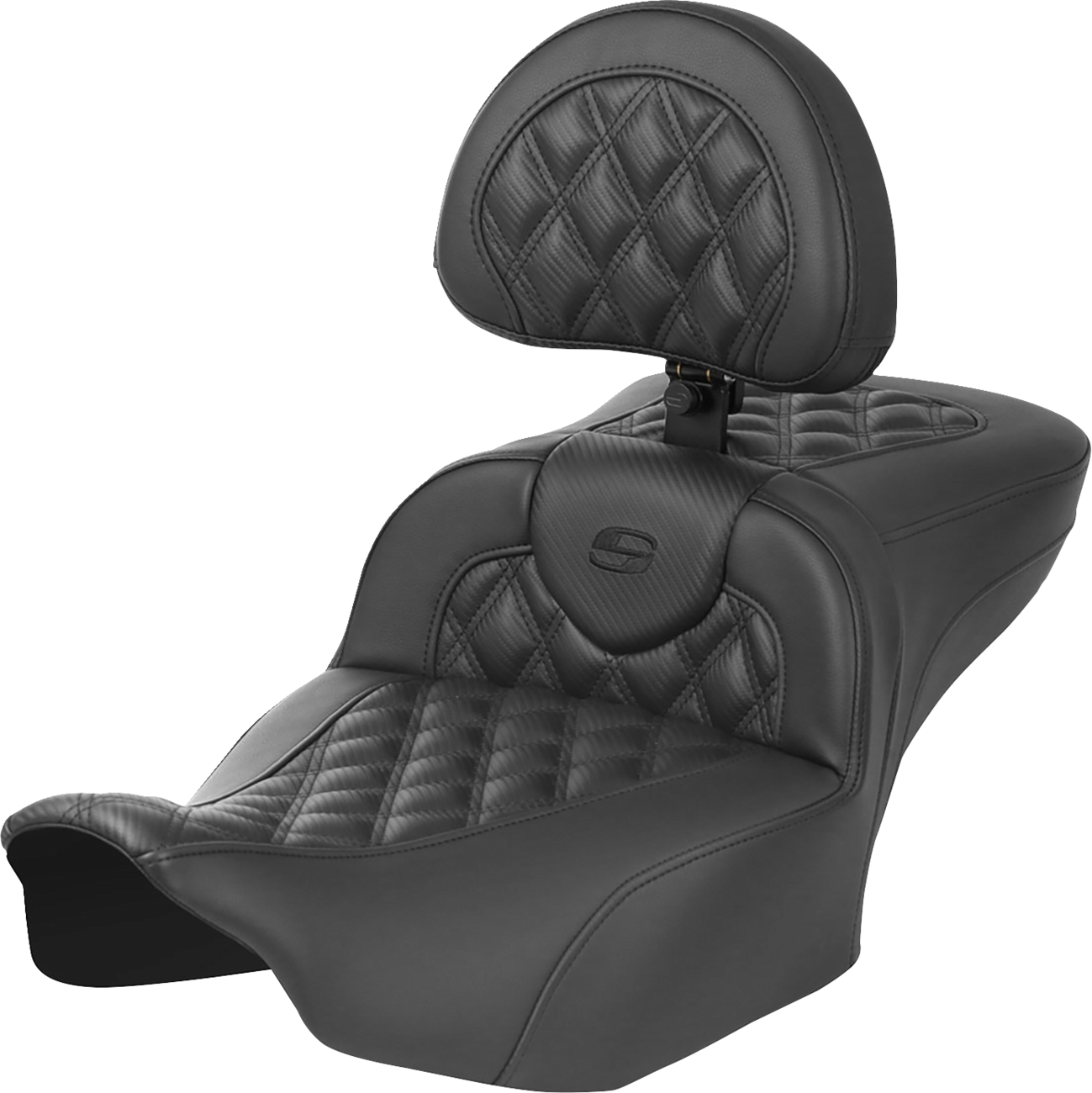 Saddlemen Roadsofa Black Lattice Extended Seat & Backrest 2023-25 Harley Touring