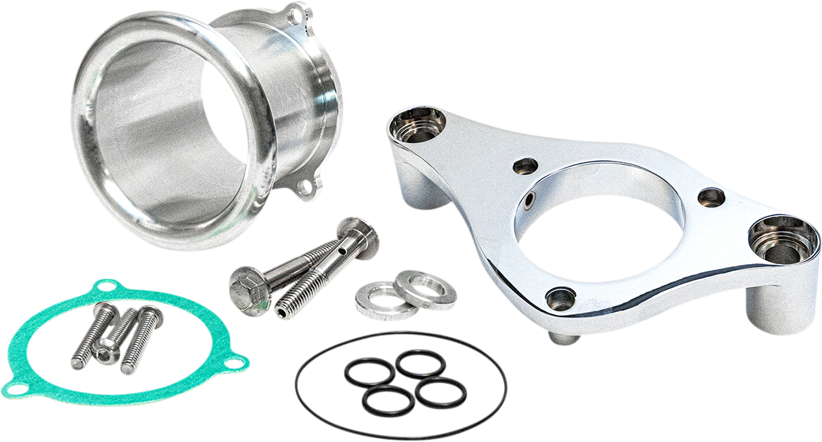 Feuling 3" Chrome Velocity Stack & Backing Plate Kit for 2017-2022 Harley M8