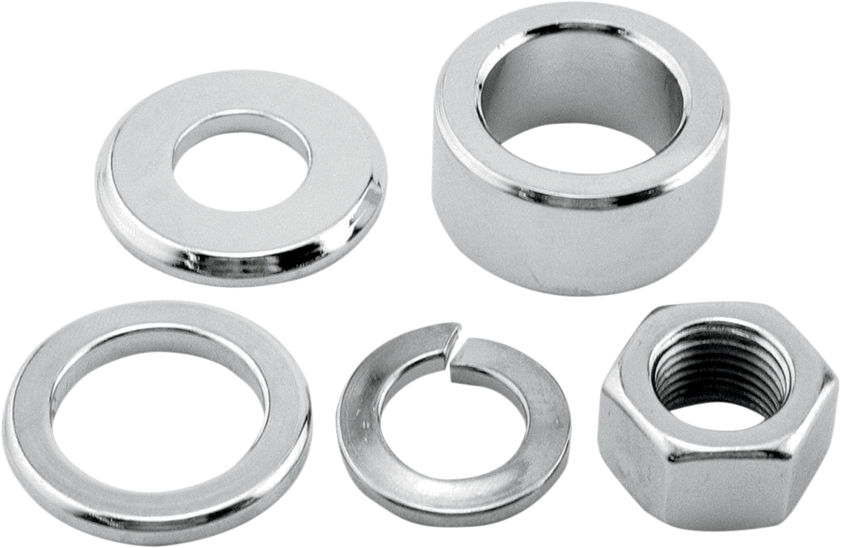 Colony Chrome Front Wheel Axle Spacer Nut Kit 2000-2007 Harley Dyna Sportster
