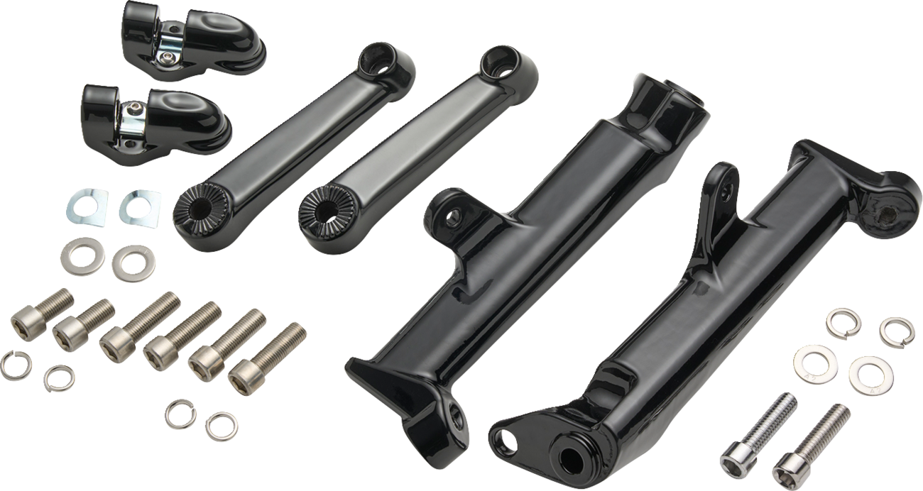 Ciro Black Highway Cruise Frame Foot Peg Mount Kit fits  2009-24 Harley Touring