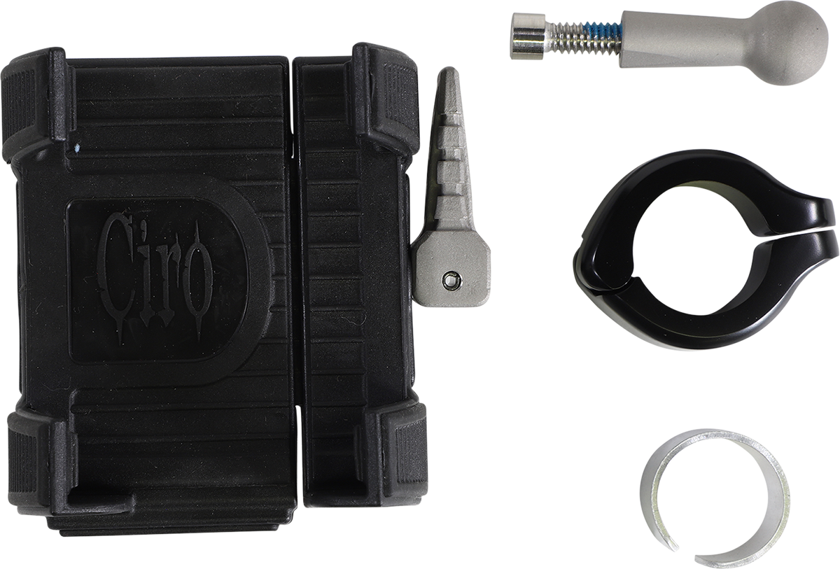 Ciro Black 1-1/4" Handlebar Smartphone/GPS Holder & Mount for Harley Street UTV