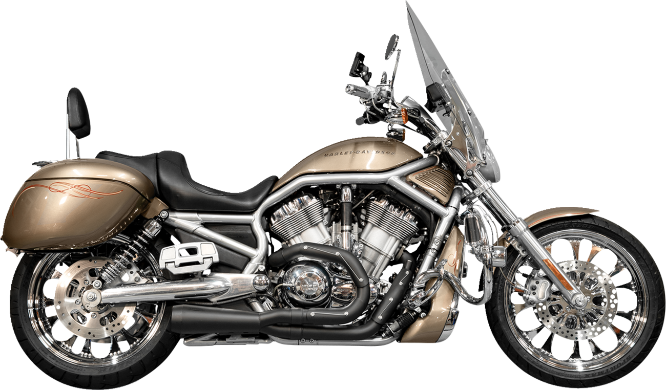 Trask Assault 2:1 Black Exhaust System fits 2007-2017 Harley V-Rod Night Rod