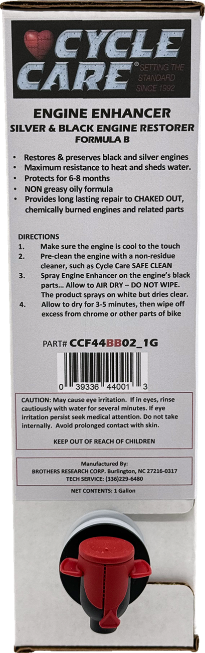 Cycle Care 1Gal Bag in Box Formula B Motorcycle Black & Silver Engine Restorer