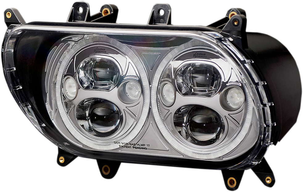 Custom Dynamics Dual Amber White LED Headlight 2015-2024 Harley Road Glide FLTRX