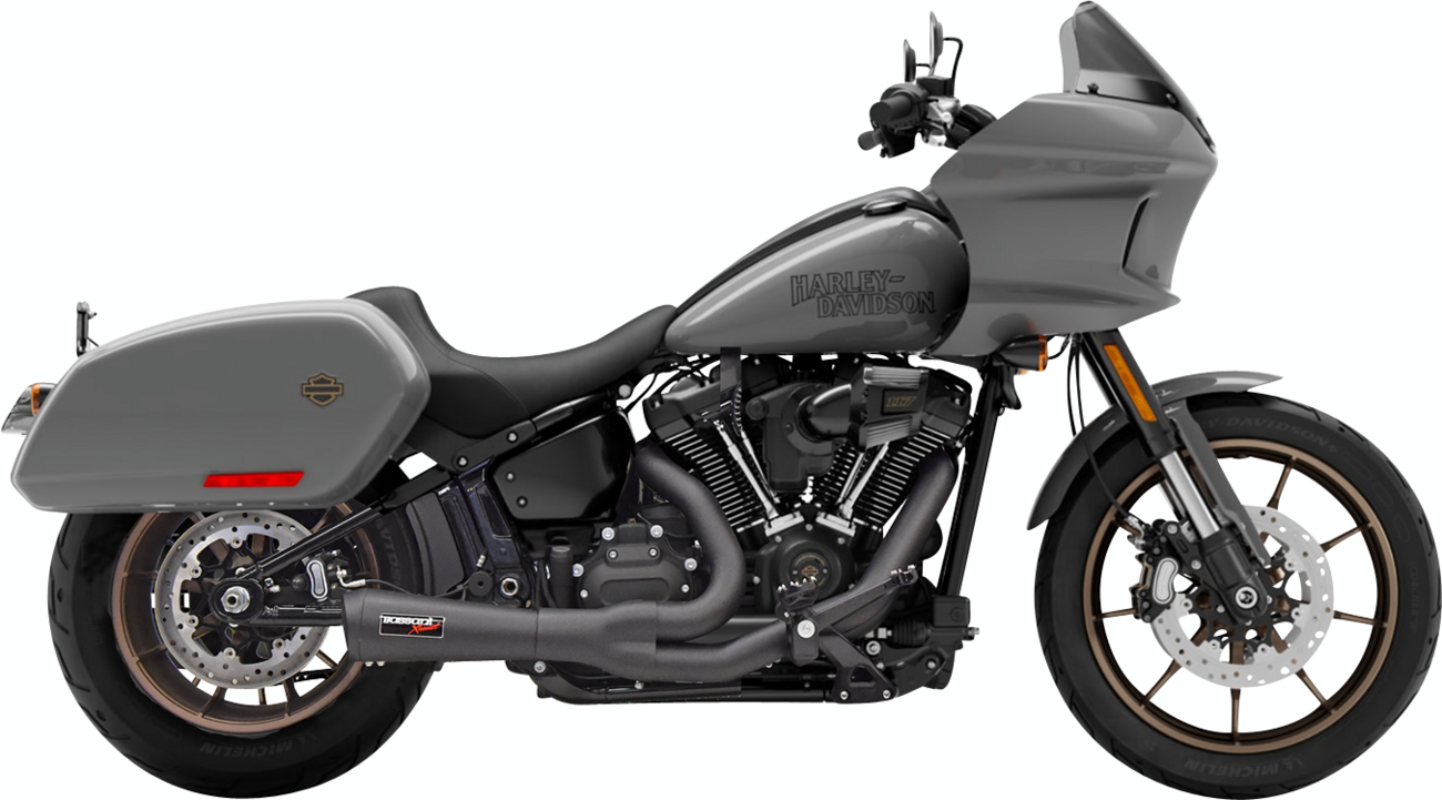 Bassani Ripper Black Short 2-1 Exhaust System fits 2018-2023 Harley Softail M8