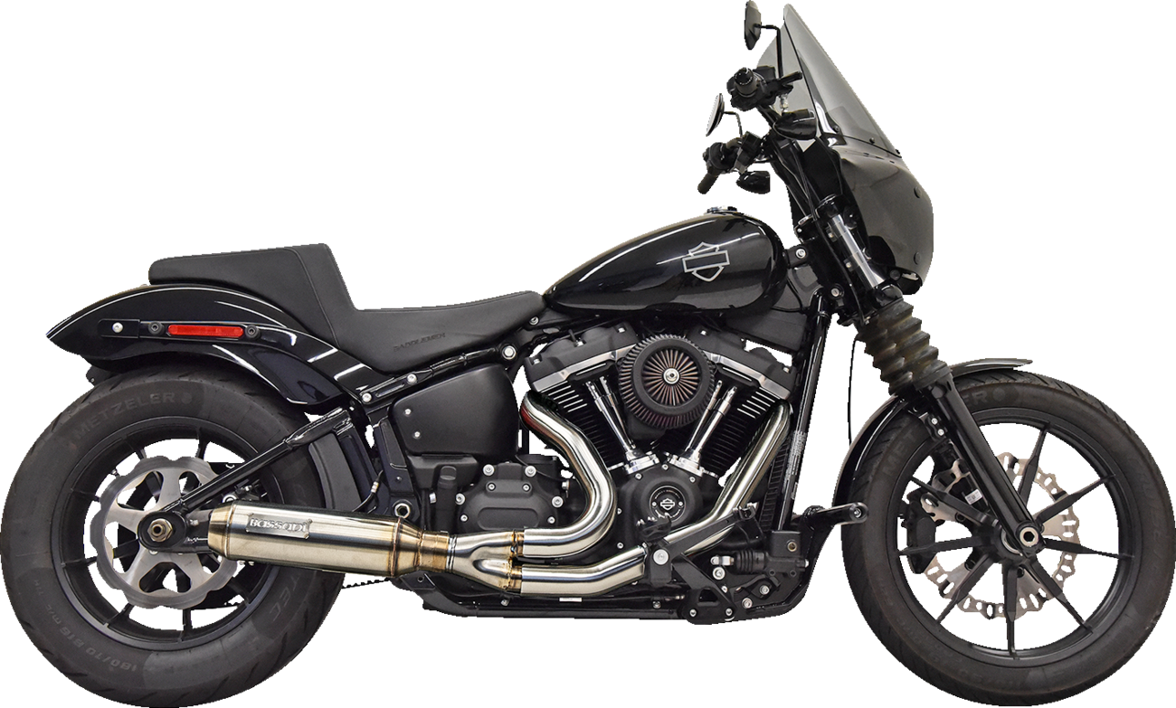 Bassani 2:1 Super Bike Exhaust System 2018-2023 Harley Softail FXLRS FXBB 1S77SS