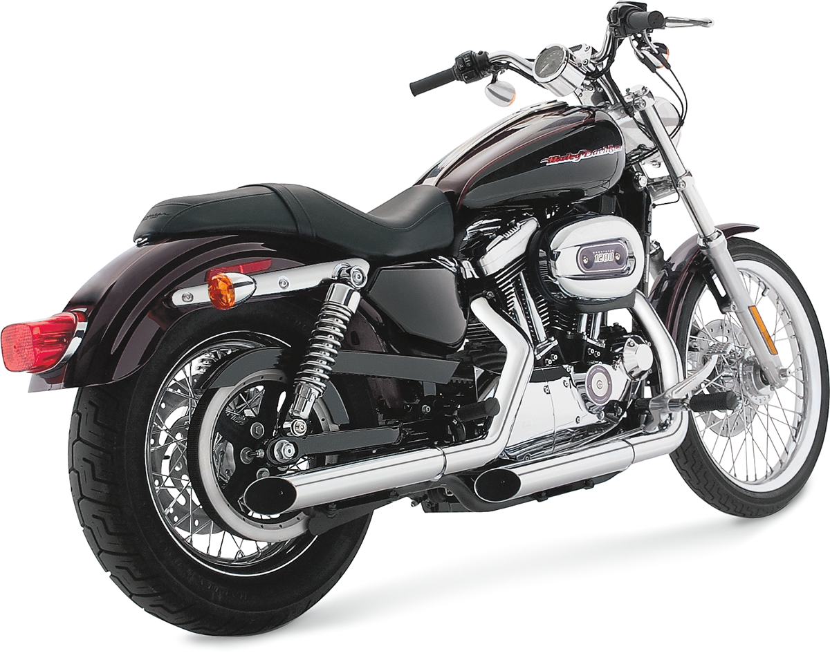 Chrome Slash 2" Slip-On Exhaust Mufflers for 2004-2013 Harley Sportster