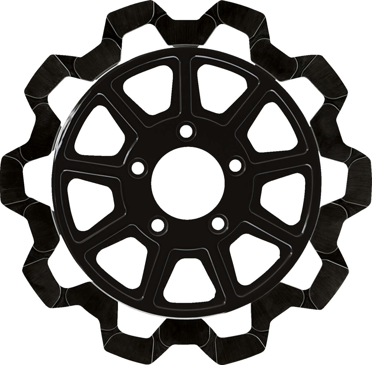 Lyndall Racing 9-Spoke Black Rear Brake Rotor for 2014-2024 Harley Touring