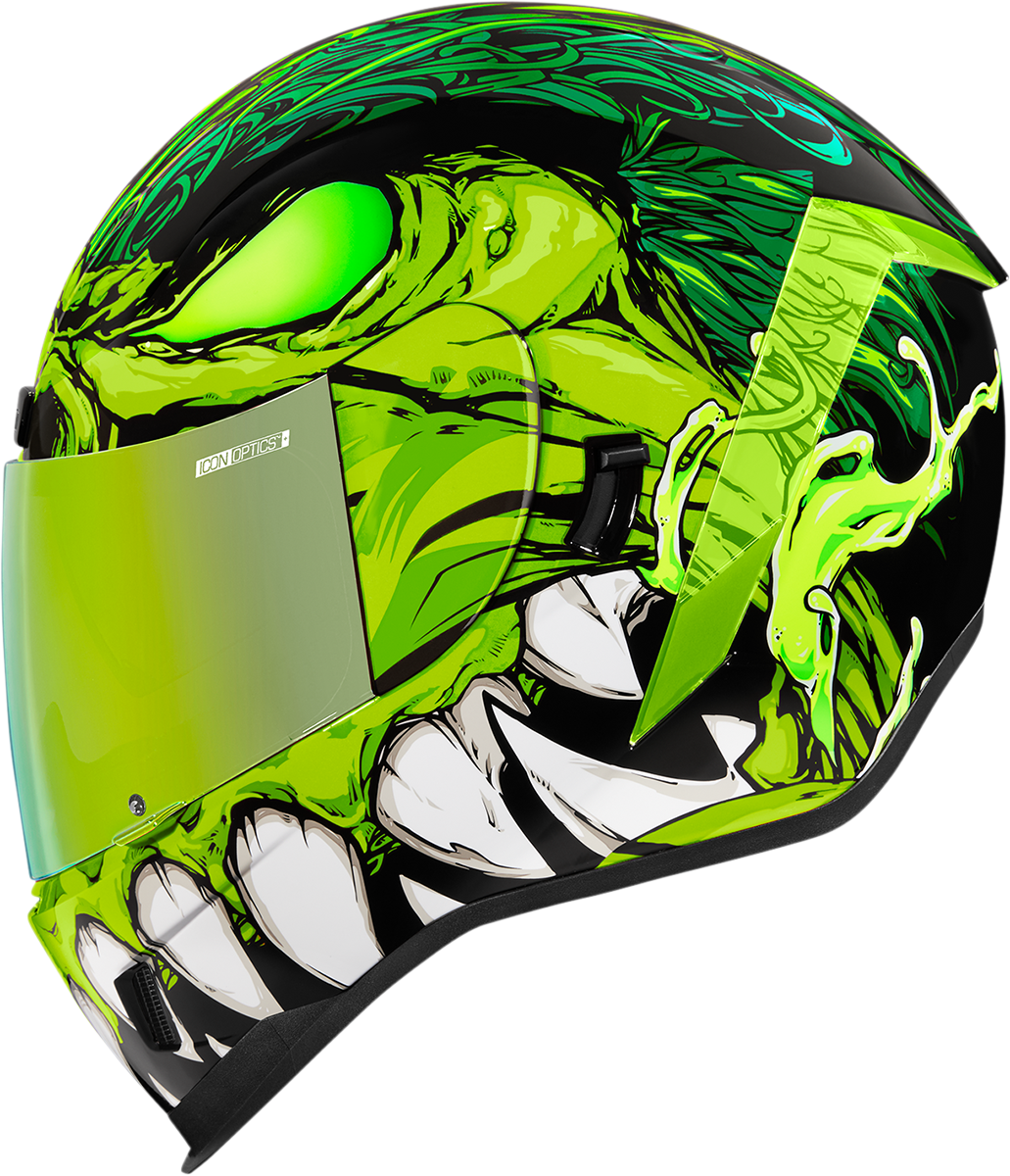 Icon Airfom Manik'R Green Unisex Fullface Motorcycle Riding Street Racing Helmet