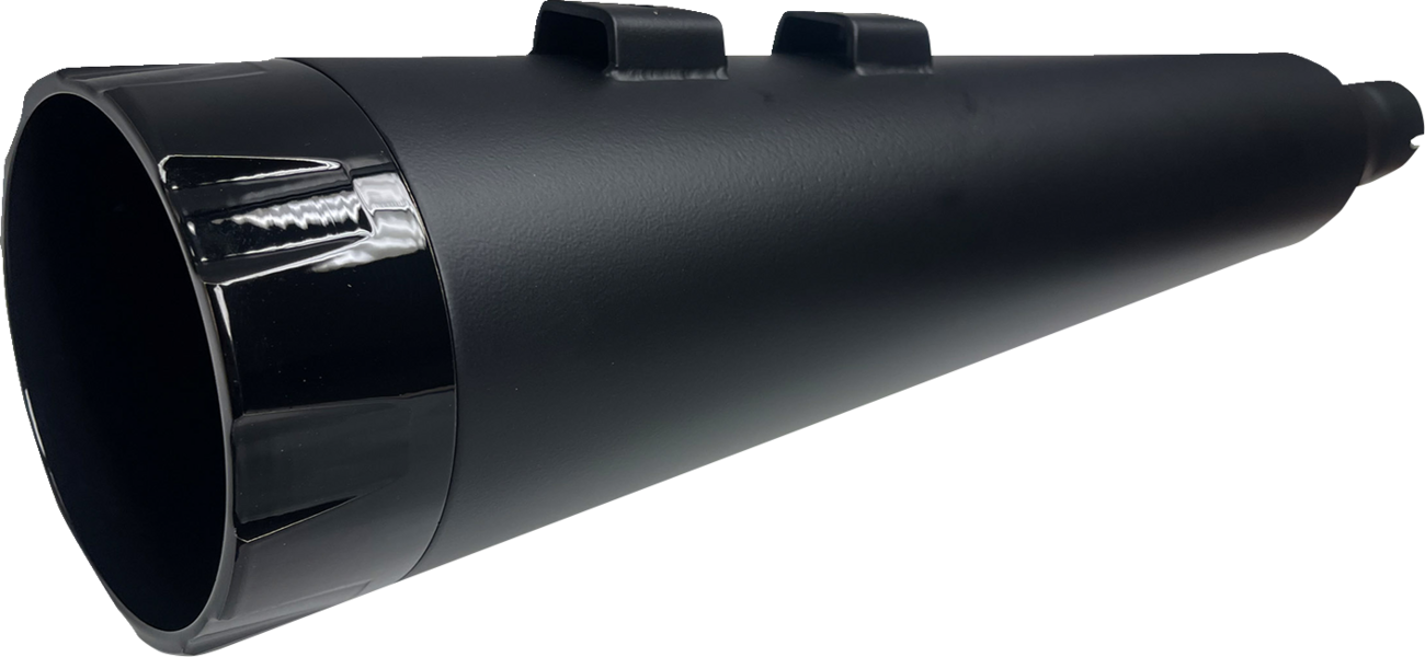 Bassani 4.5" Straight Can Black Slip On Mufflers for 1995-2016 Harley Touring