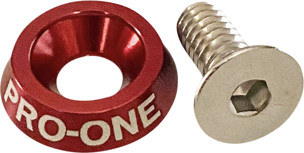 Pro One Red Universal Motorcycle 1/4"-20 Fender Seat Screw Bolt Harley Models
