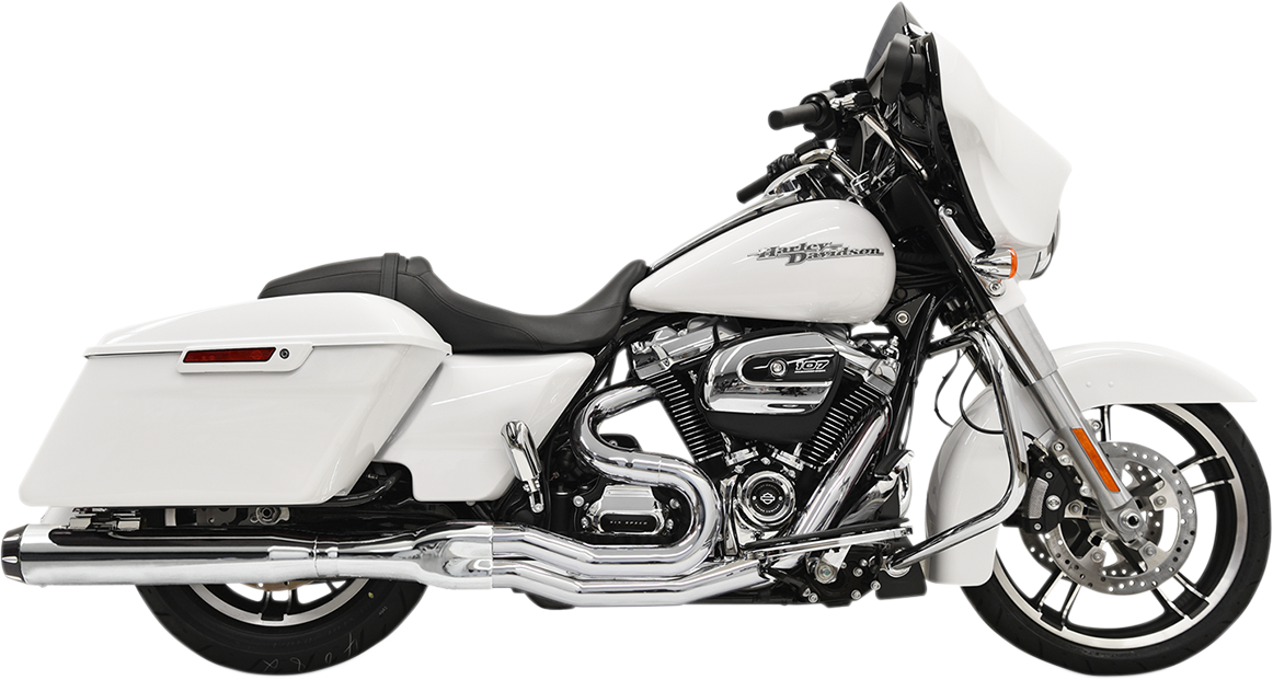 Bassani Road Rage B4 2-1 Chrome Exhaust System for 2017-2024 Harley Touring