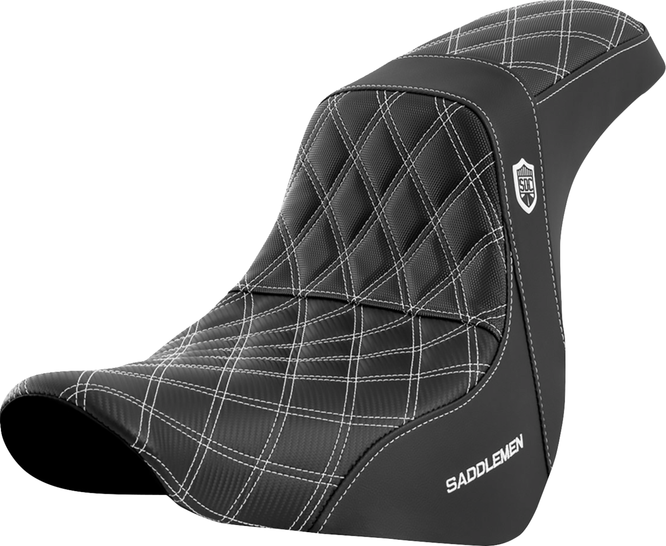 Saddlemen SDC Pro Series White Lattice Seat fits 2018-2025 Harley Softail FXLR