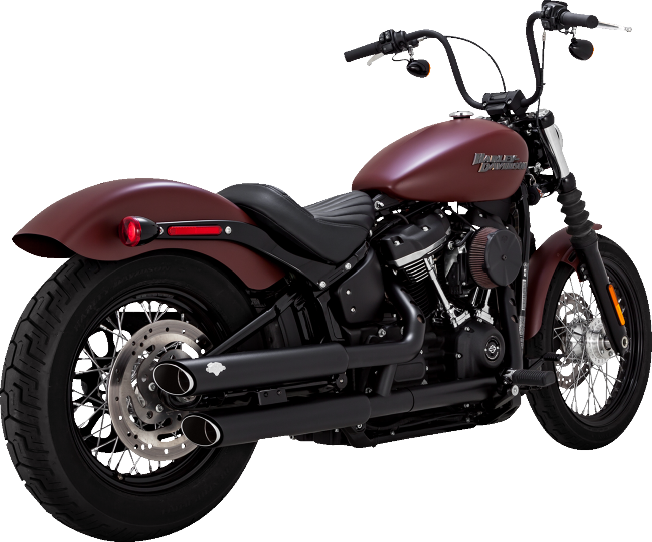 Vance & Hines Twin Slash 3" PCX Black Mufflers fits 2018-2023 Harley Softail