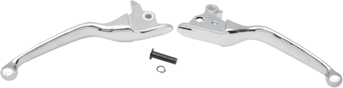 Drag Specialties Wide Blade Chrome Hand Lever Set for 2008-2016 Harley Touring