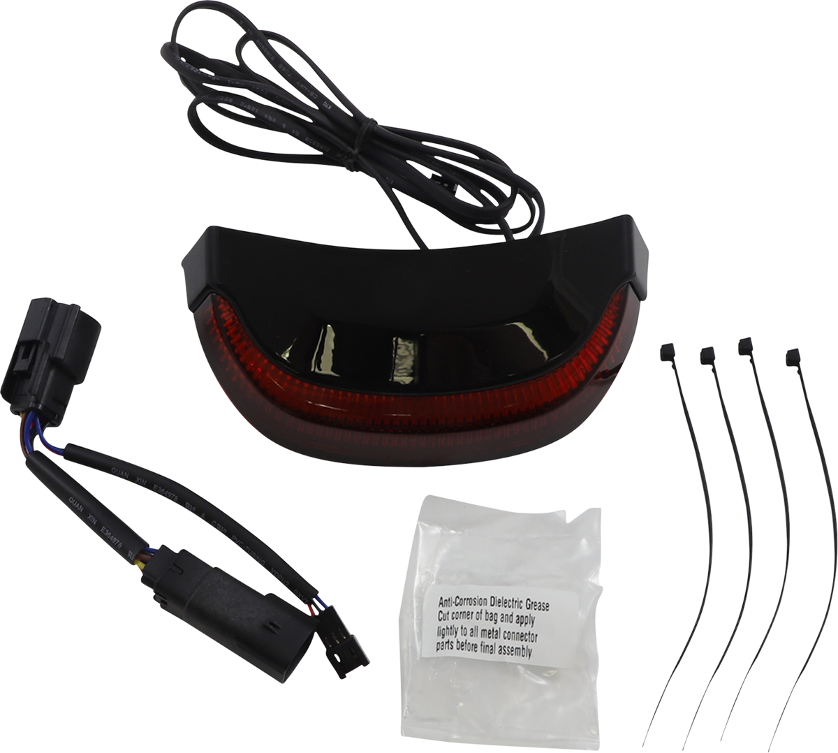 Ciro 40174 Lightstrike Black Red Lens Crown LED Taillight 2014-23 Harley Touring