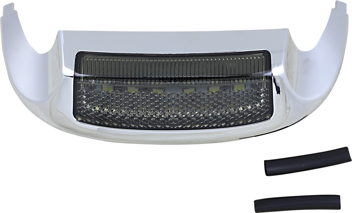 Smoked Front Fender Tip Light Lens Cover For Harley FLHRI, FLHT, FLSTC Models
