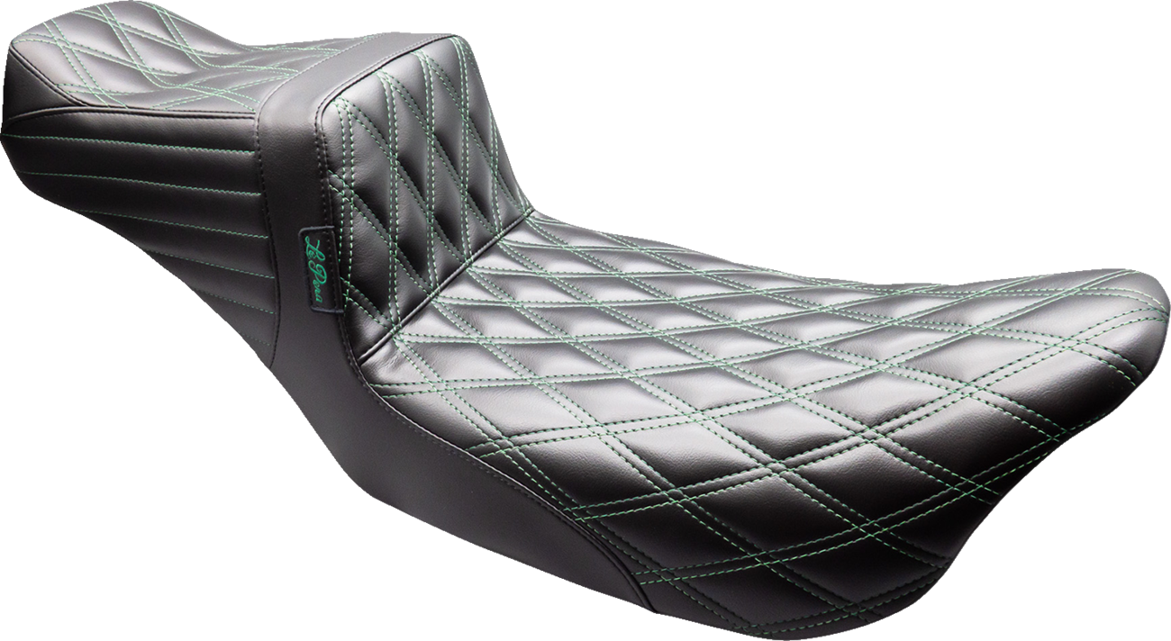 Le Pera Tailwhip Daddy Long Legs Green Diamond Seat for 2008-2024 Harley Touring