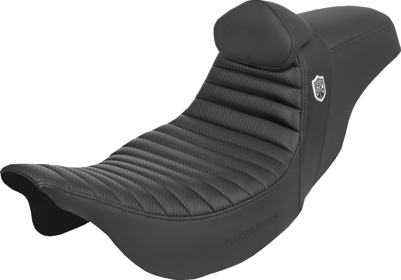 Saddlemen Pro Series SDC T&R Carbon Gel Seat & Backrest 2008-2024 Harley Touring