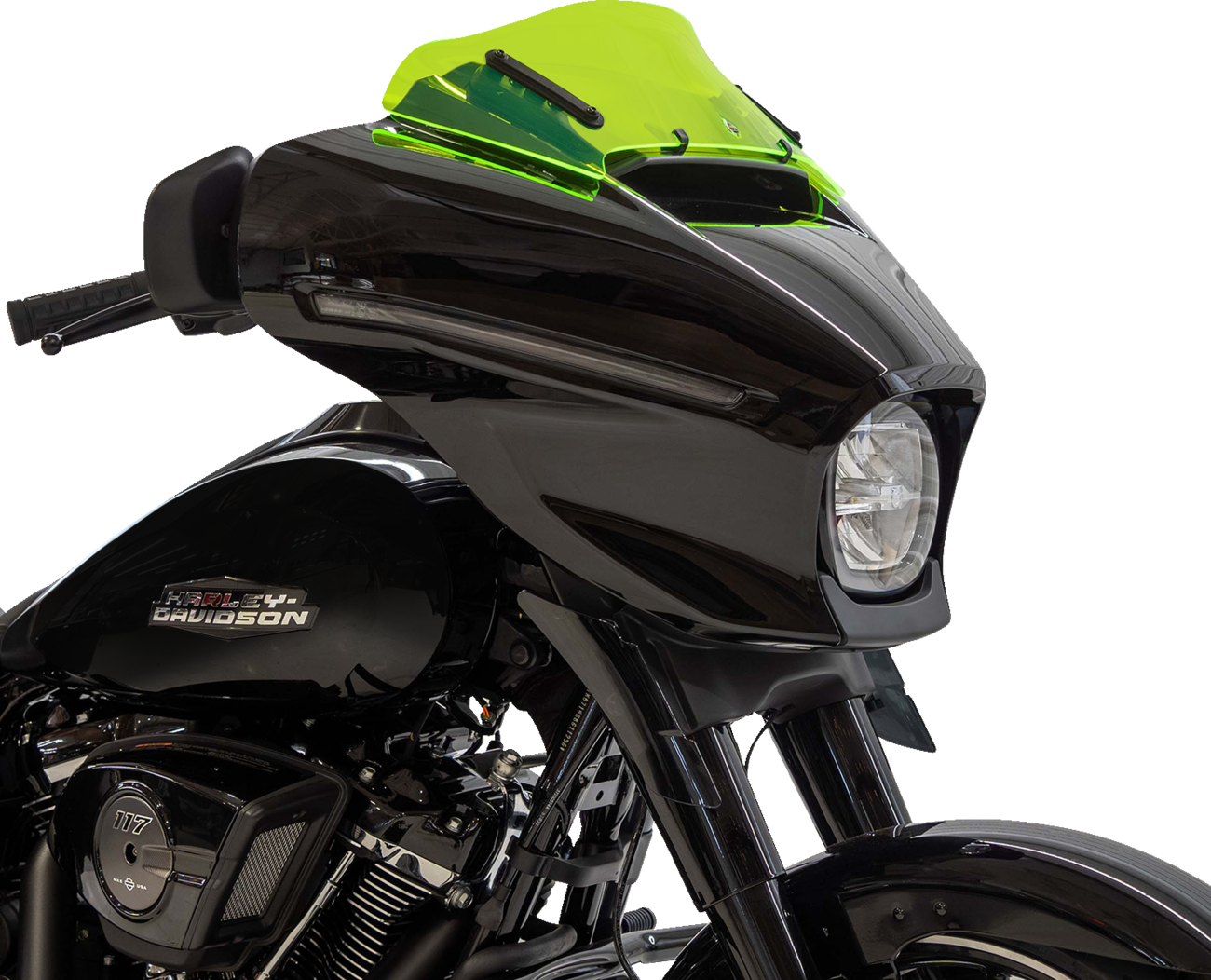 Klock Werks Kolor Flare 6.5" Green Ice Windshield 2023-2025 Harley Street Glide