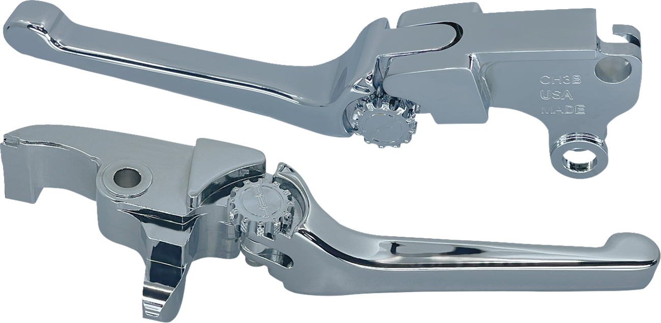 PSR Anthem Chrome Adjustable Clutch Brake Lever Set 2023-2024 Harley Touring