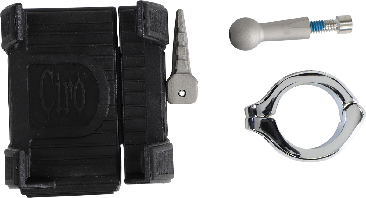 Ciro Chrome 1-1/4" Handlebar Smartphone/GPS Holder & Mount for Harley Street UTV