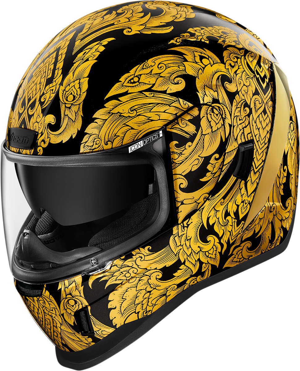 Icon Airform Esthetiqe Gold Unisex Fullface Motorcycle Riding Street Helmet
