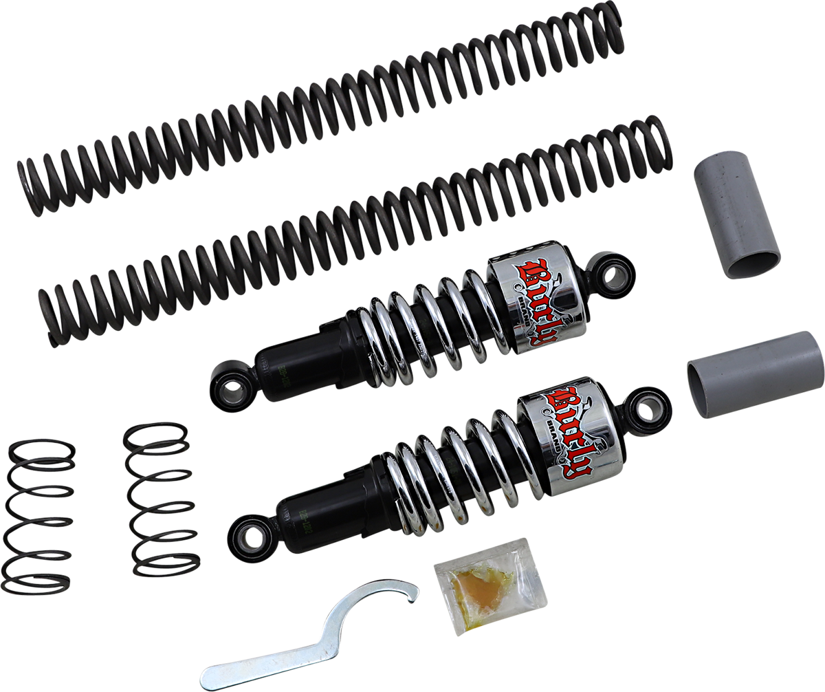 Burly Brand Slammer Chrome Suspension Lowering Kit for 2006-2017 Harley Dyna FXD