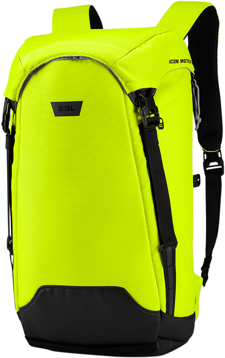 Icon Squad4 Yellow Reflective Motorcycle Riding Street Backpack 15" Laptop