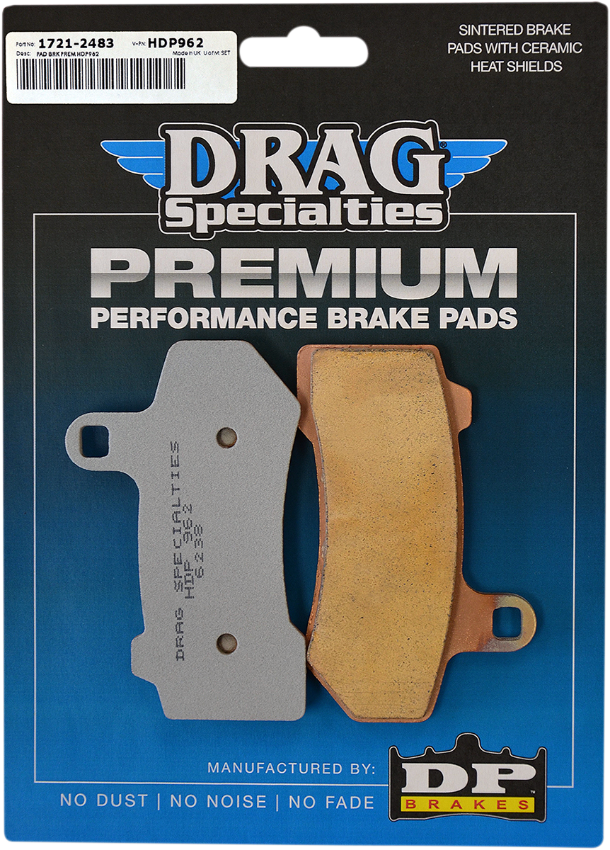 Drag Specialties Premium Front/Rear Sintered Metal Brake Pads 2006-21 Harley CVO