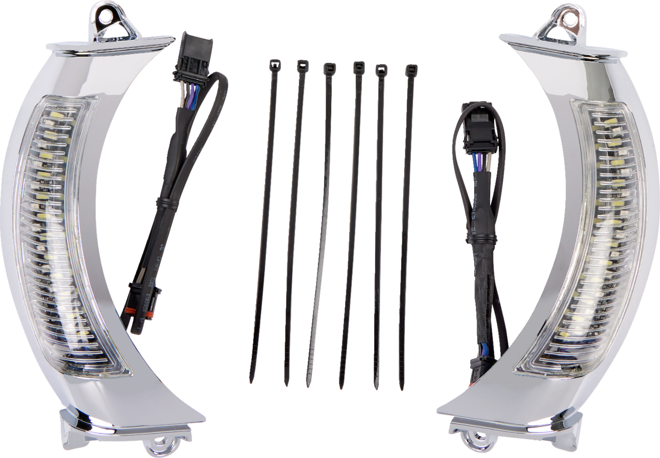 Ciro Fang Headlight Bezel LED Turn Signals 2015-2023 Harley Road Glide FLTRK