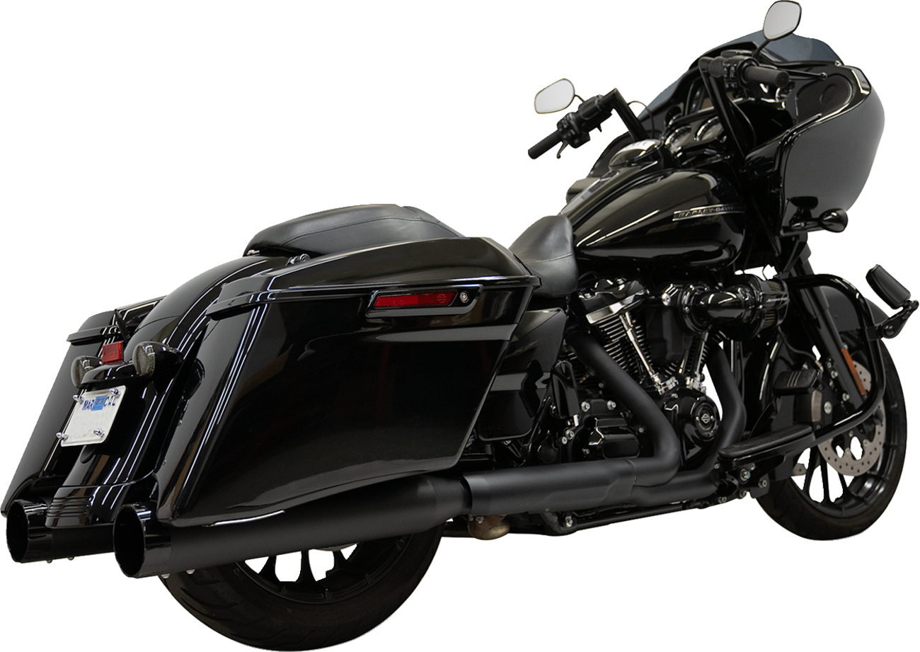 Bassani Straight Can Black Exhaust Mufflers for 2017-2023 Harley Touring Bagger