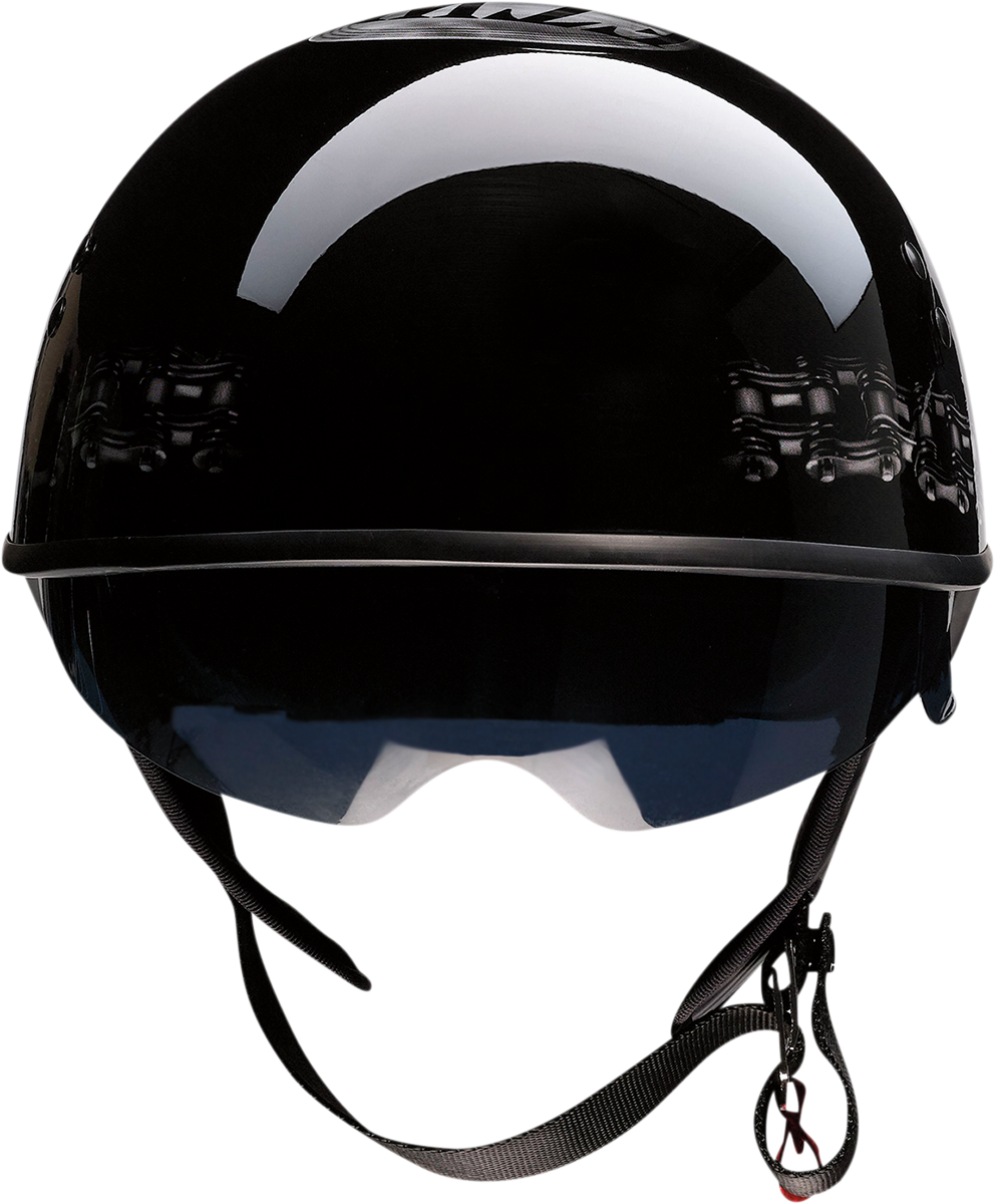 Z1R Vagrant Black FTW Unisex Adult Motorcycle Riding Street Racing Half Helmet