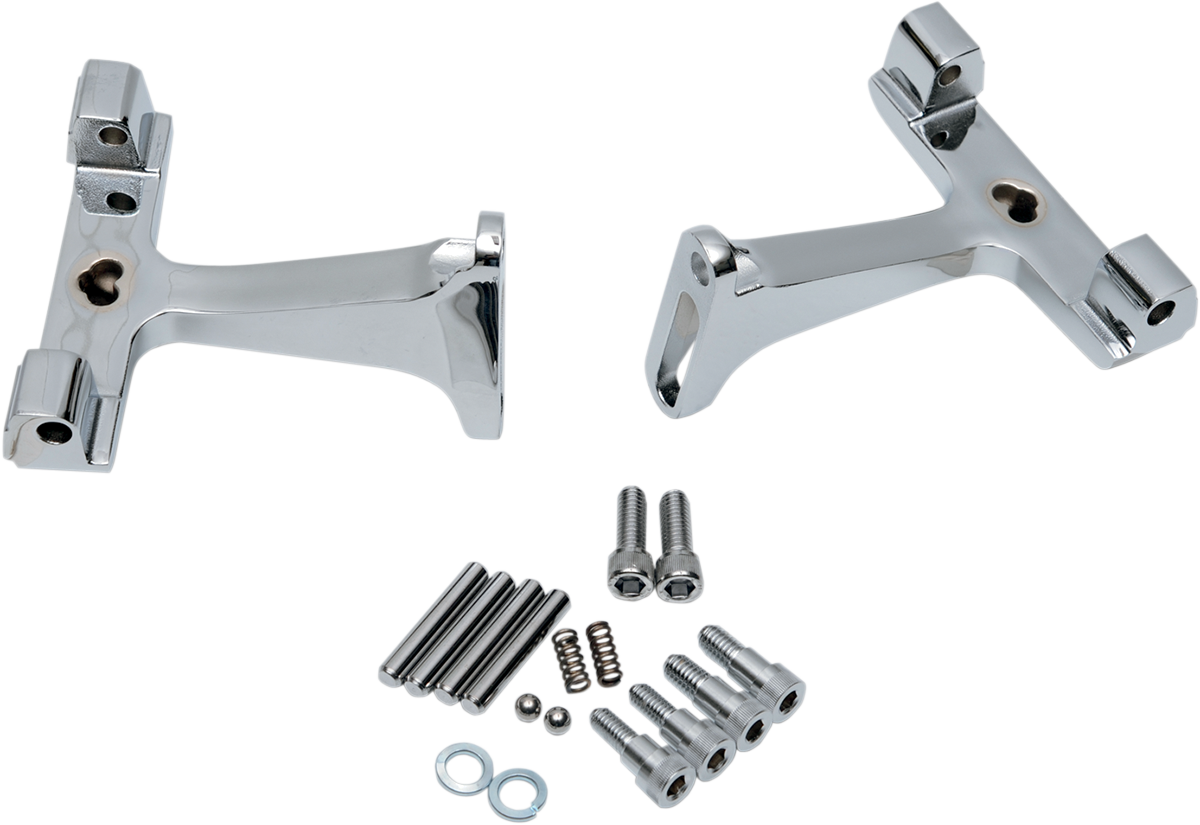 Drag Specialties Chrome Passenger Floorboard Mounts for 1993-2023 Harley Touring