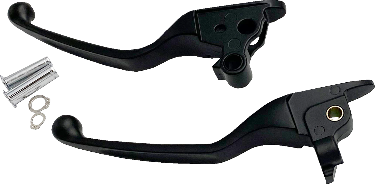 Drag Specialties Narrow Black Lever Set fits 2008-2013 Harley Touring FLHT FLHR