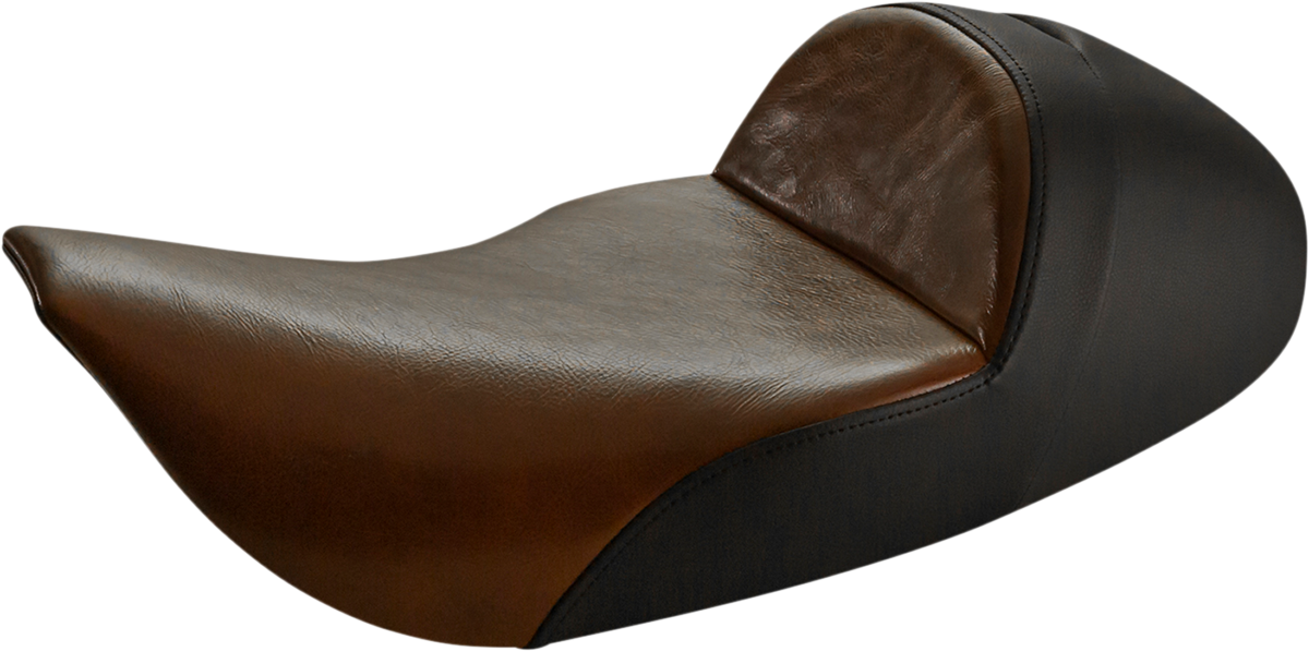 Saddlemen Distressed Brown Lariat Low Solo Gel Seat for 1997-2007 Harley Touring