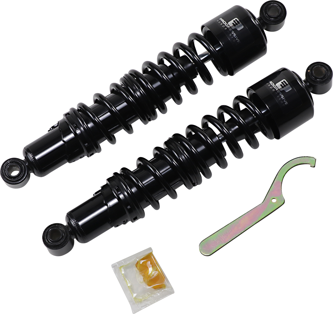 Progressive 412 Series Black Rear 14" Shocks for 1999-2017 Harley Super Glide